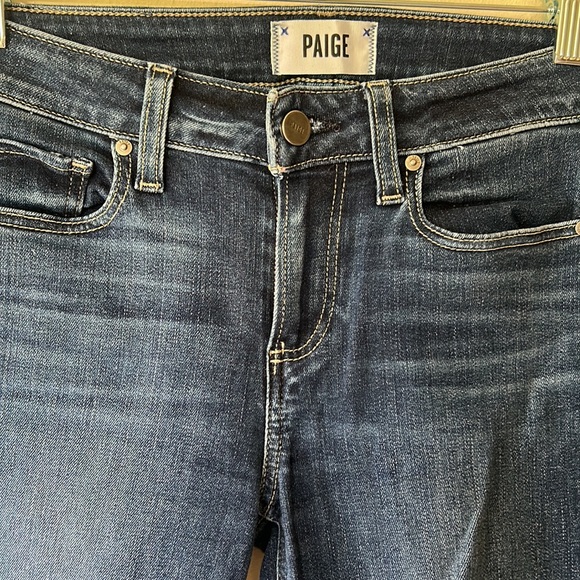 PAIGE Skyline Skinny, medium wash, stretch denim jeans, size 26, EUC. - Picture 3 of 6